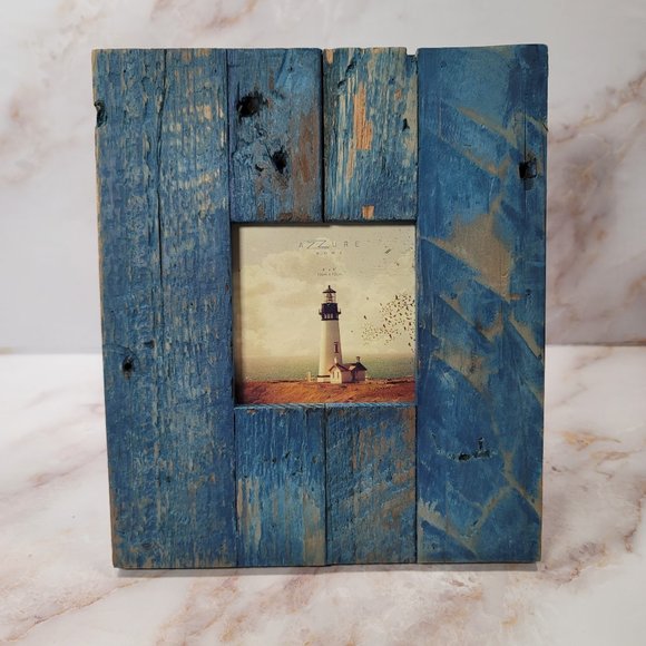 Azzure Home Blue Rustic Distressed Picture Frames - Picture 6 of 9
